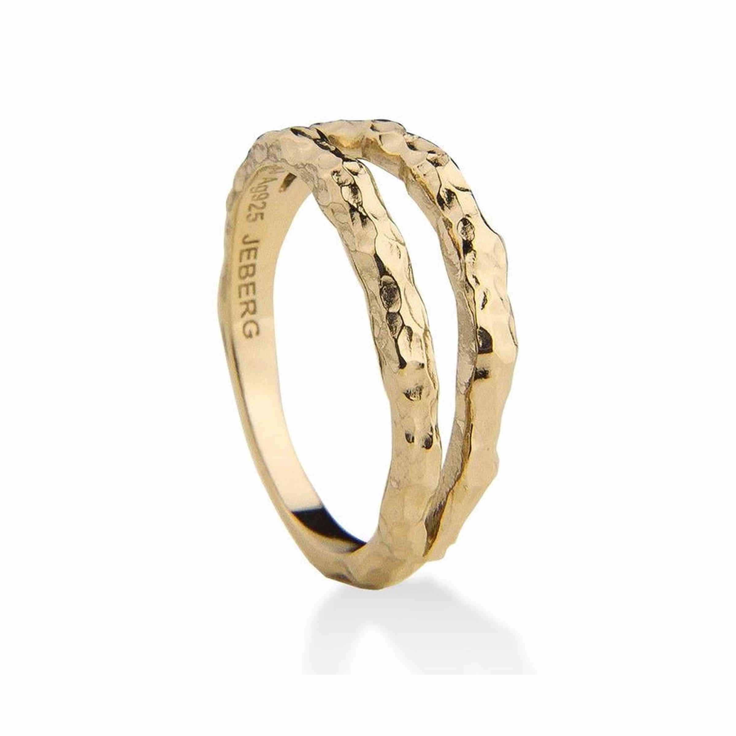 Jeberg Jewellery Ring I AM GOLD Double, vergoldet