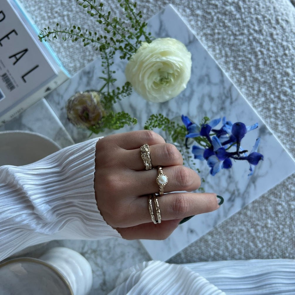 Jeberg Jewellery Ring I AM GOLD Double, vergoldet