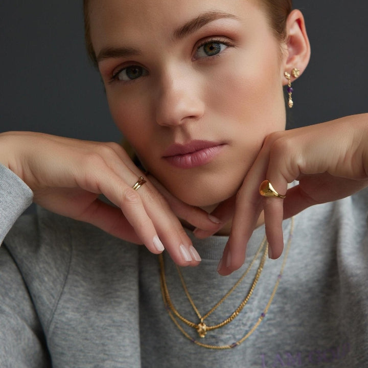 Jeberg Jewellery Ring Pinky, vergoldet