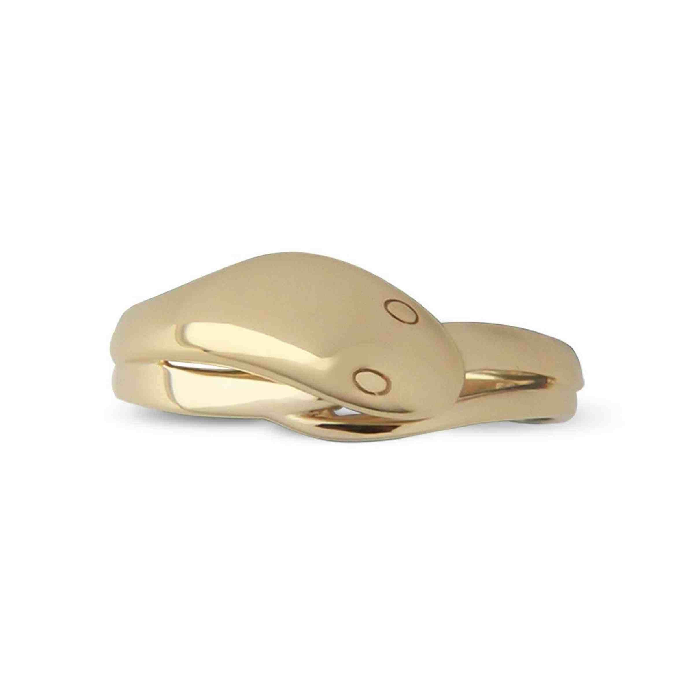 Jeberg Jewellery Ring Snake, poliert, vergoldet