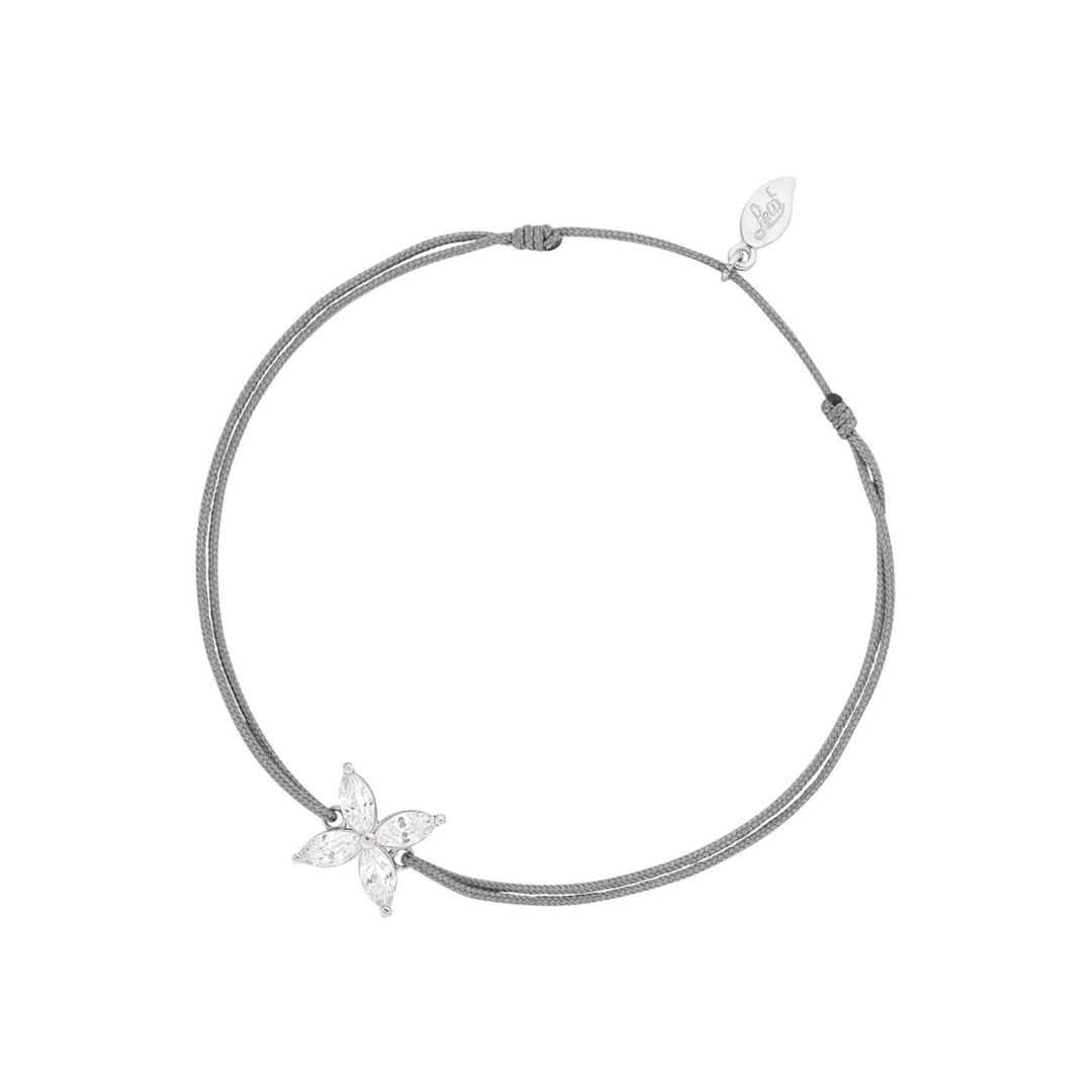 Leaf Armband Leaf Flower, grau, Silber