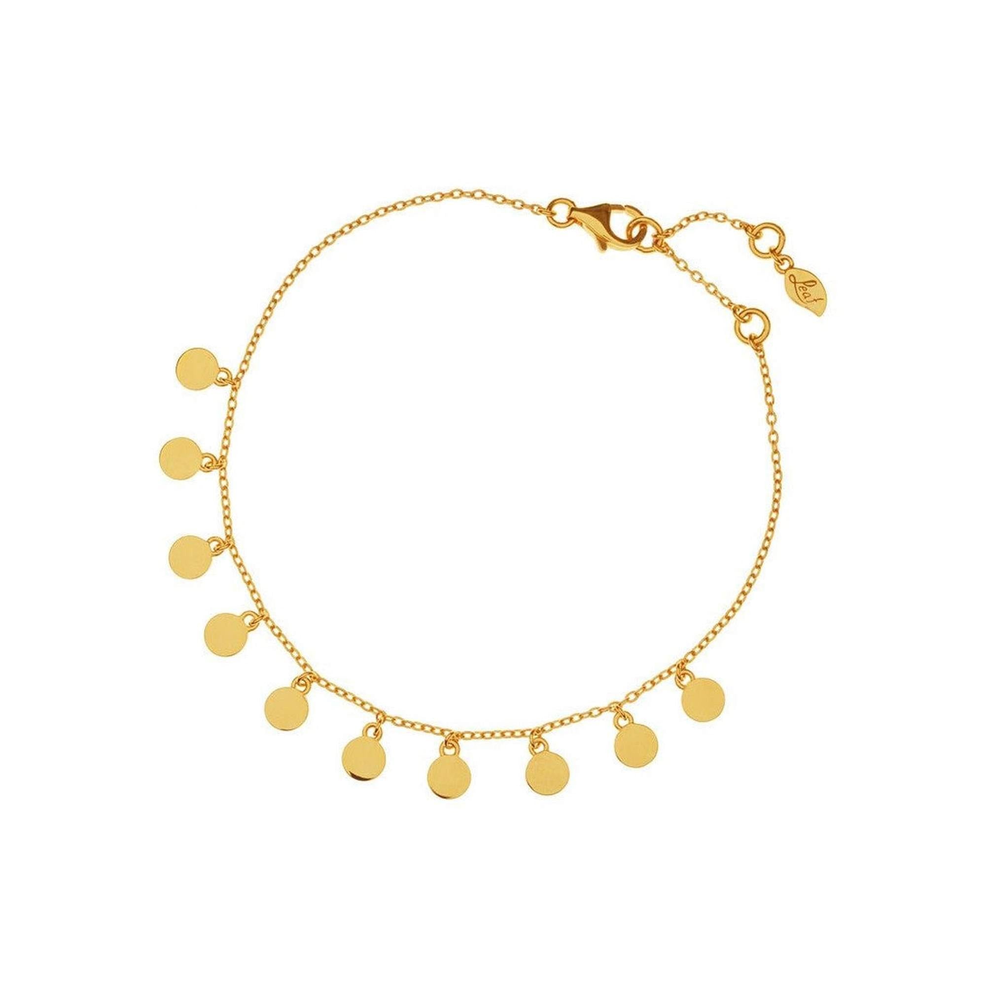 Leaf Armband Platelet, vergoldet