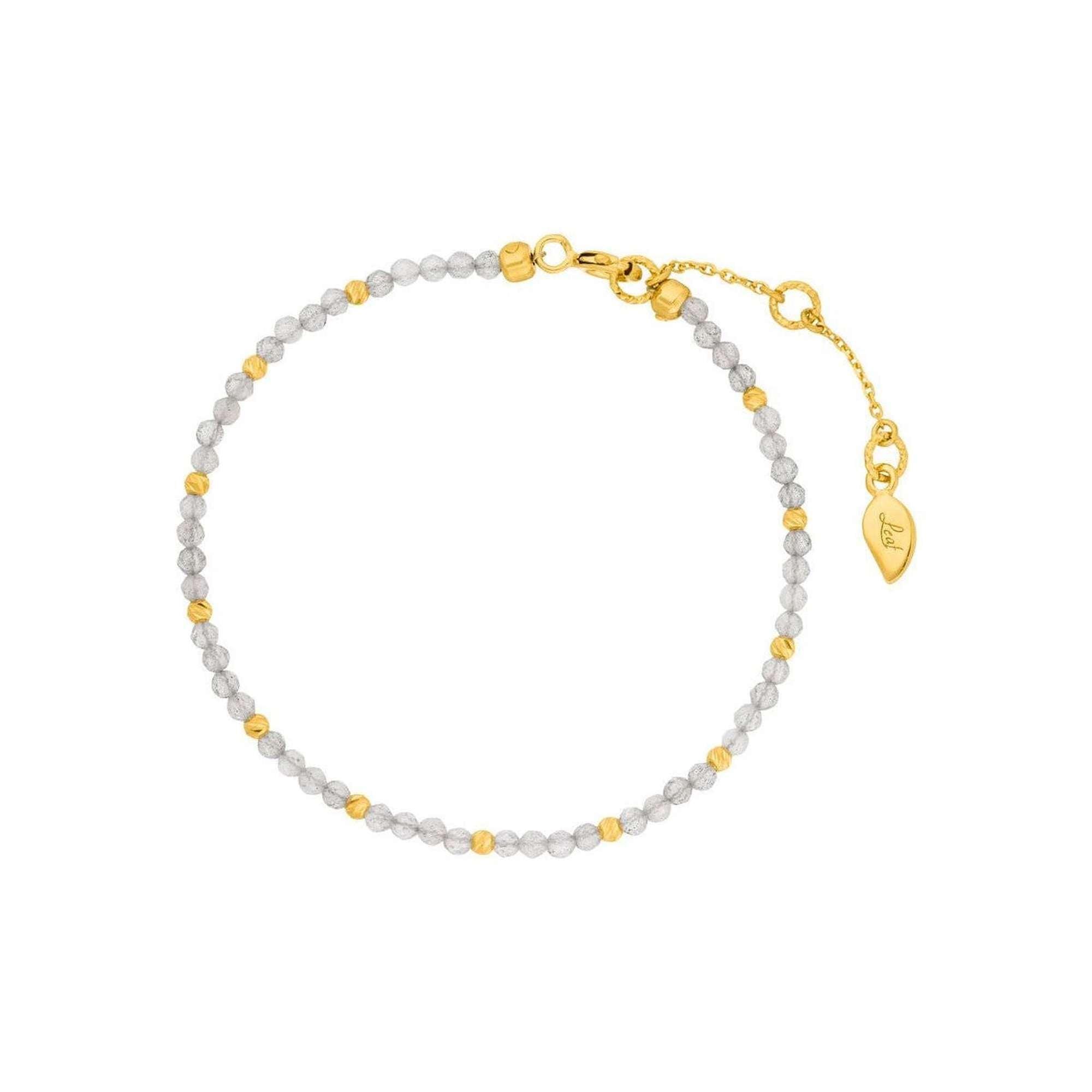 Leaf Armband Serenity, Labradorit, vergoldet