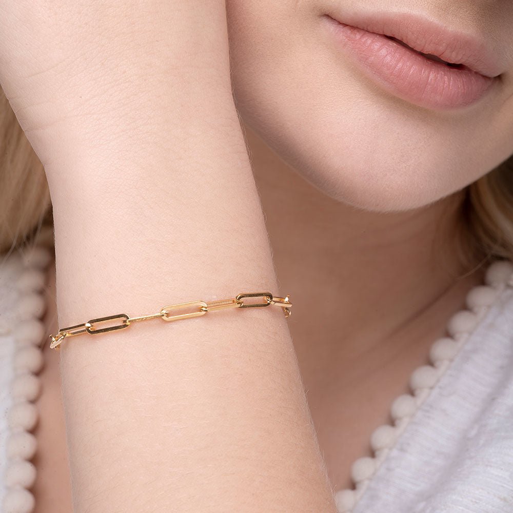 Leaf Armband Square, vergoldet