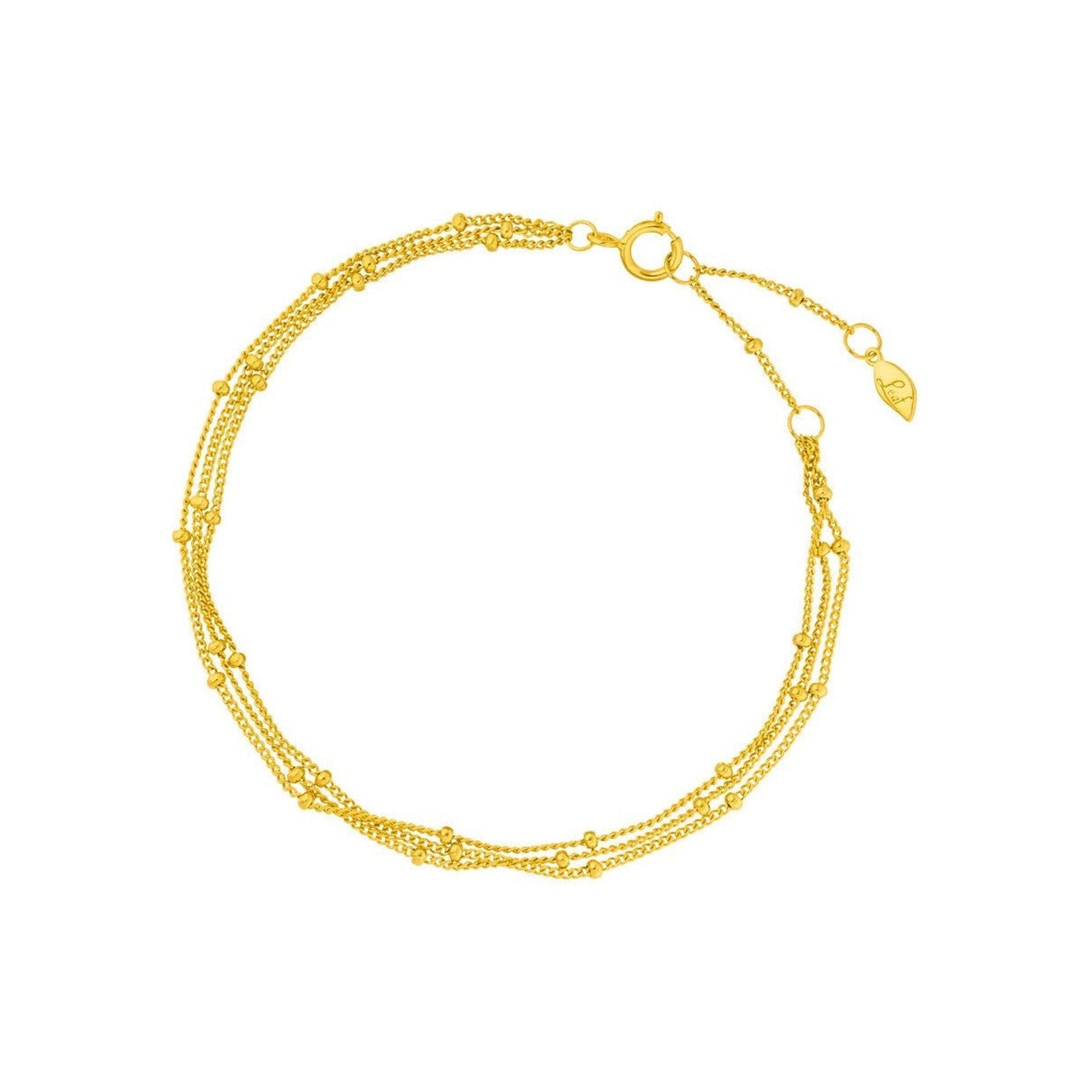 Leaf Armband Wasserfall, vergoldet