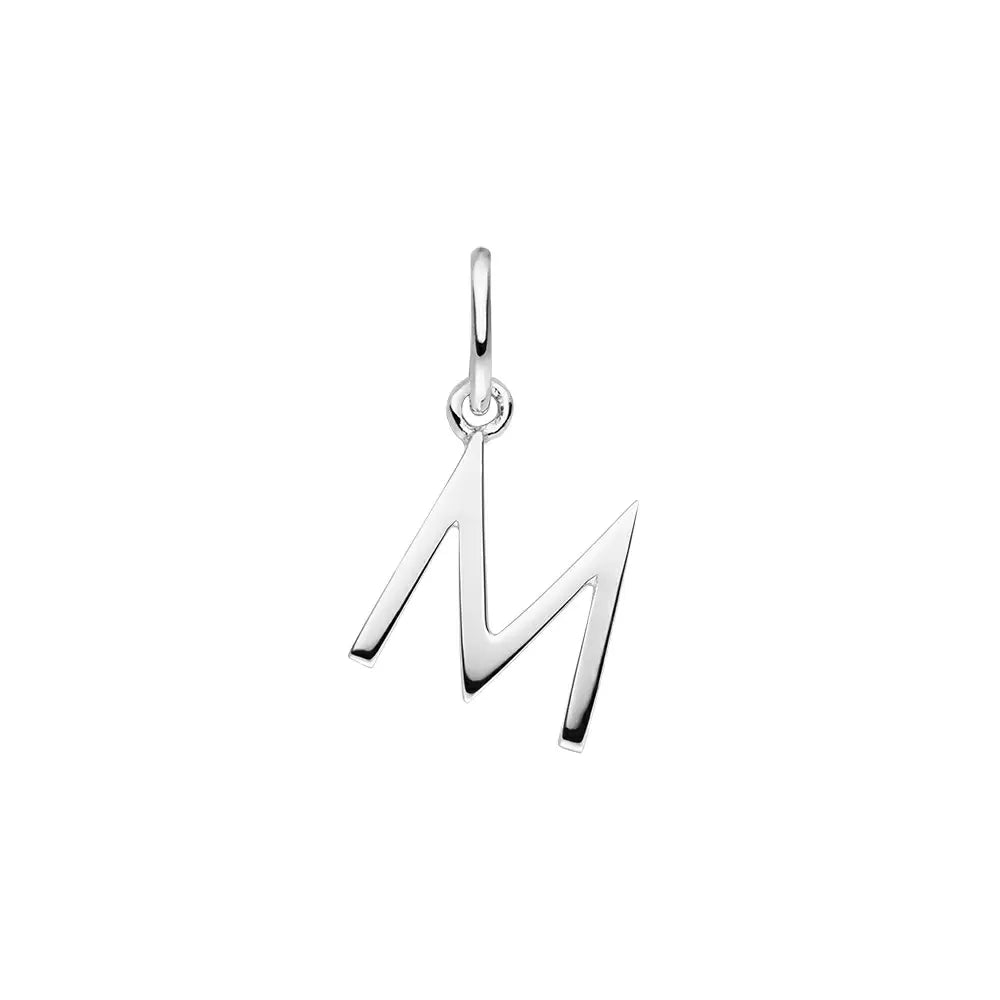 Leaf Kette Buchstabenanhänger, Silber