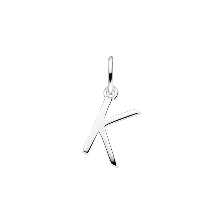 Leaf Kette Buchstabenanhänger, Silber