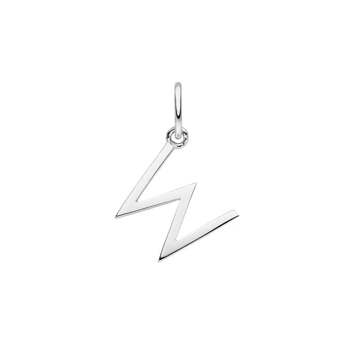 Leaf Kette Buchstabenanhänger, Silber