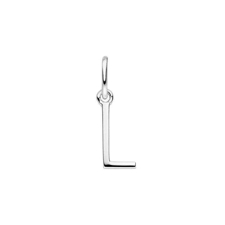 Leaf Kette Buchstabenanhänger, Silber