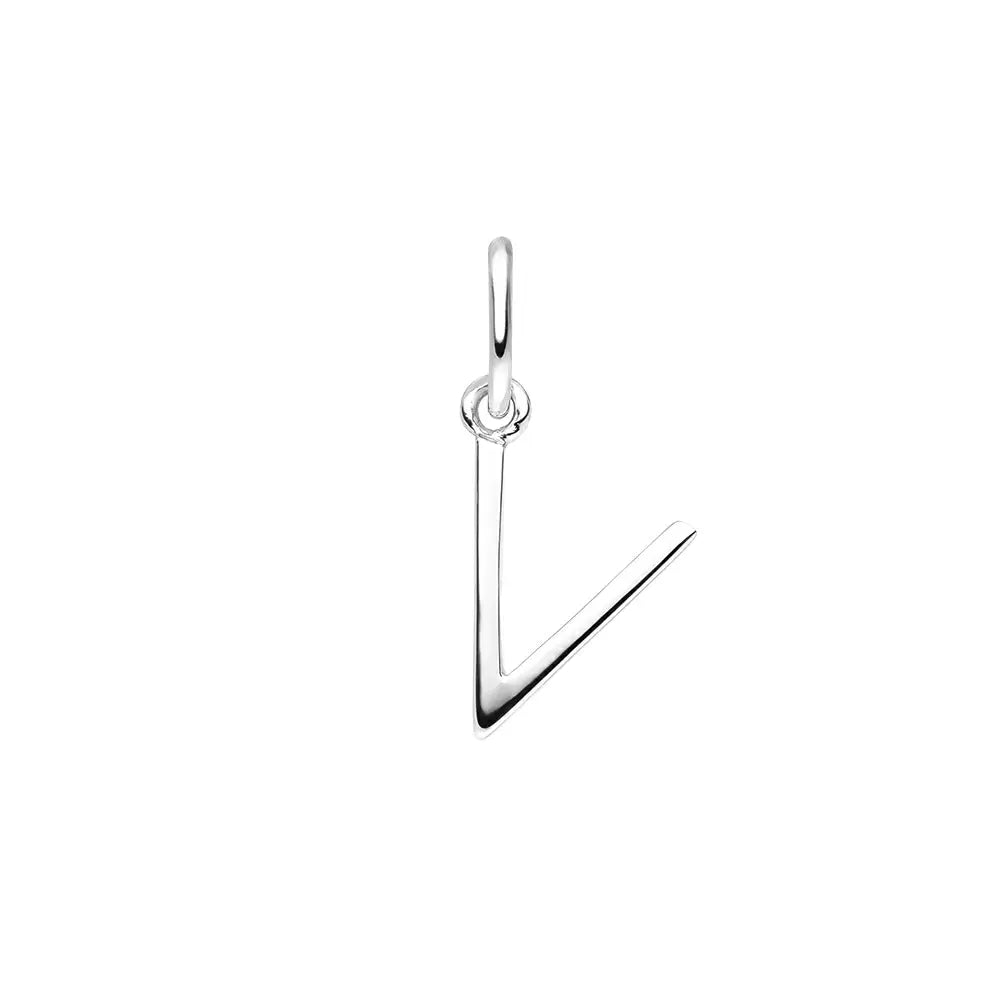 Leaf Kette Buchstabenanhänger, Silber