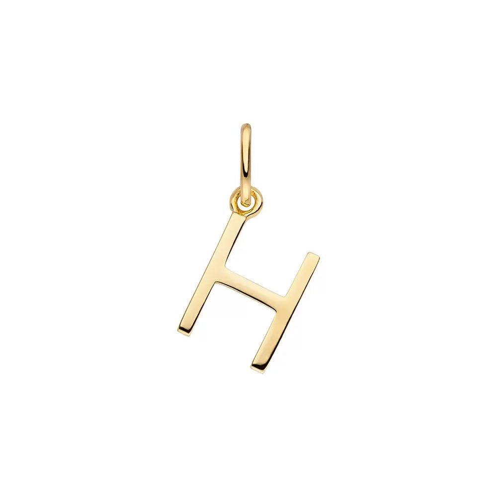 Leaf Kette Buchstabenanhänger, vergoldet