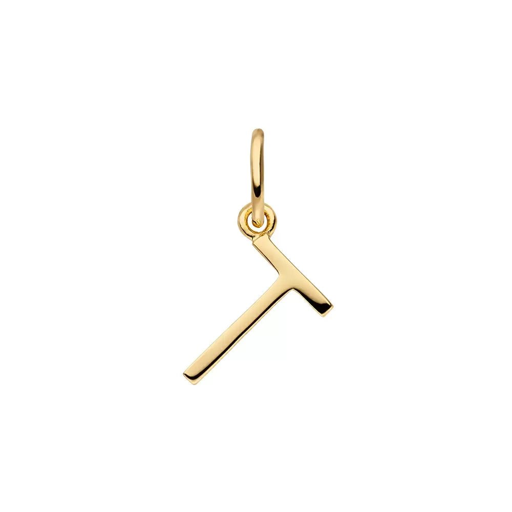 Leaf Kette Buchstabenanhänger, vergoldet