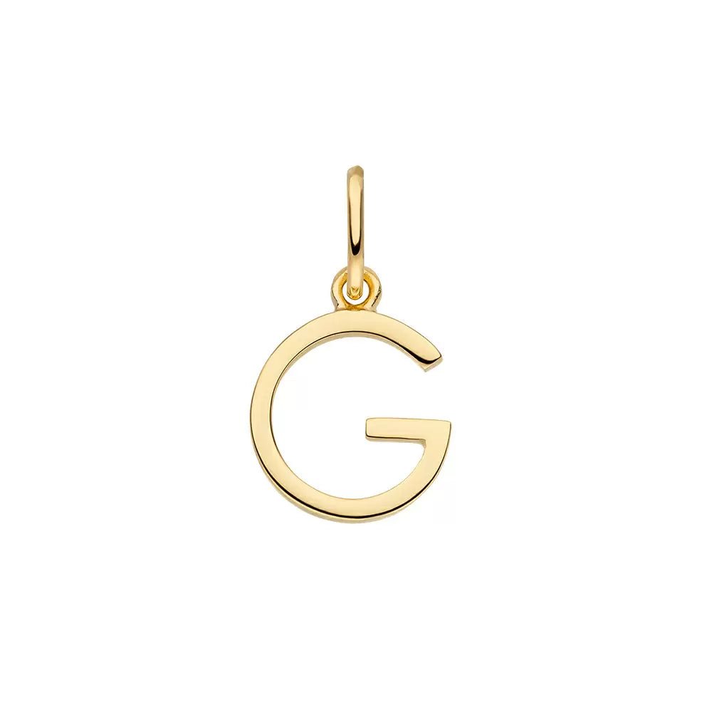 Leaf Kette Buchstabenanhänger, vergoldet