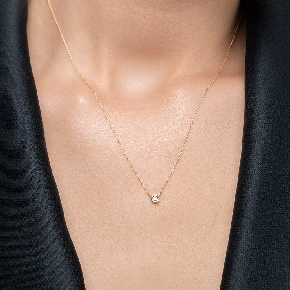 Leaf Kette My first Diamond, Gelbgold