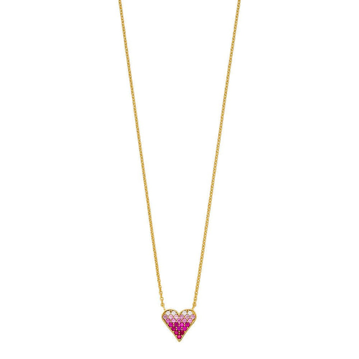 Leaf Kette Pink Valentine, vergoldet