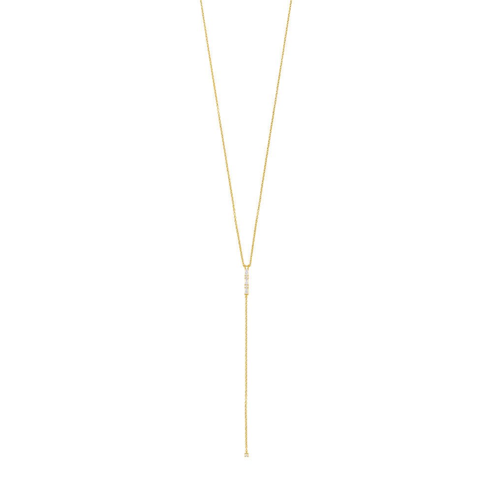 Leaf Kette Y-ICE CUBE, vergoldet