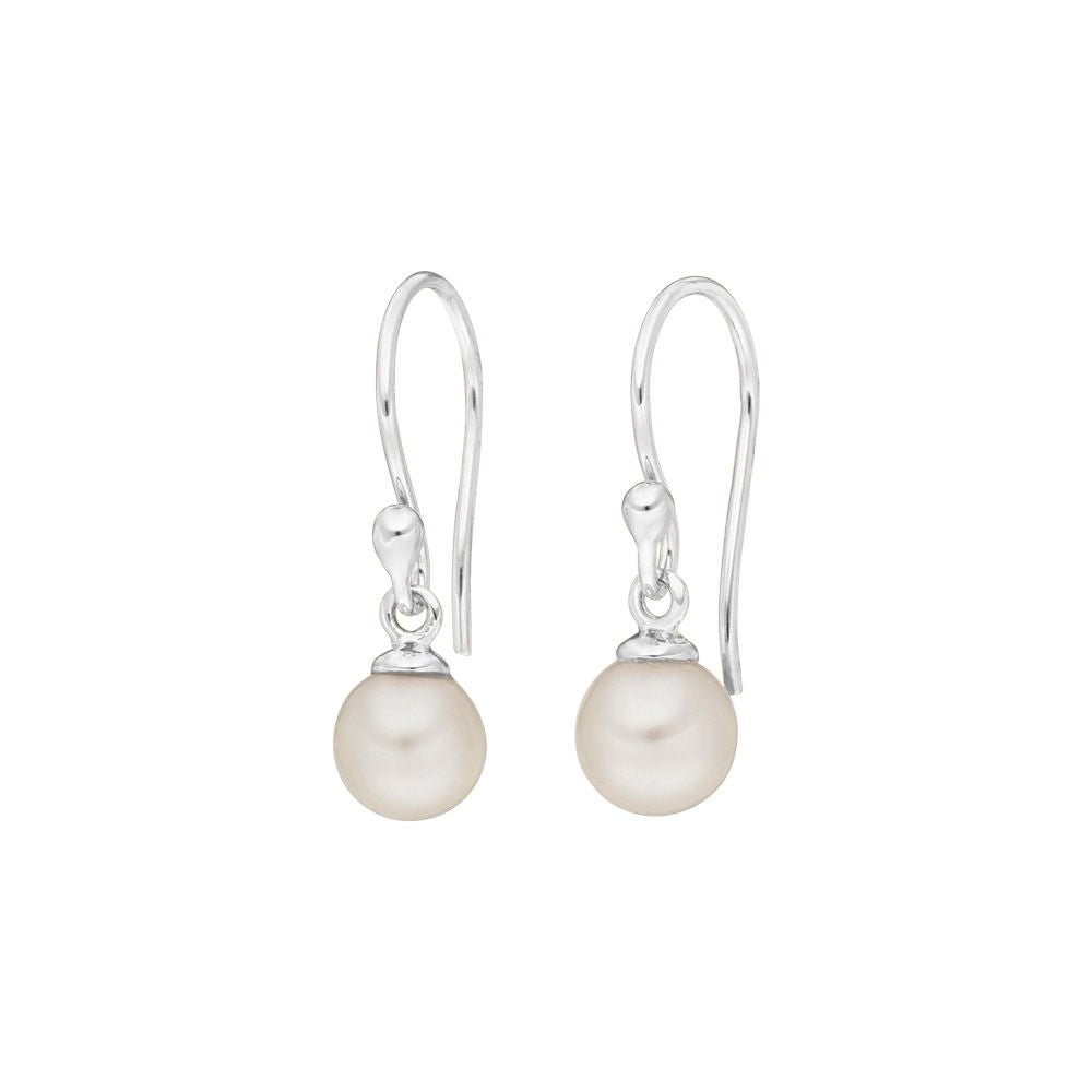 Leaf Ohrringe Rain Drop Perle, Silber