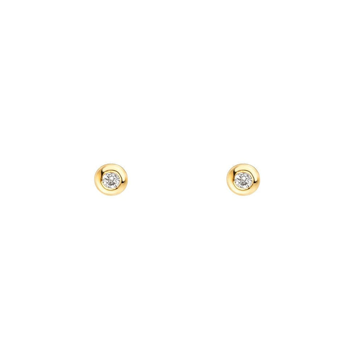 Leaf Ohrstecker MINI Pure Zirkonia, vergoldet