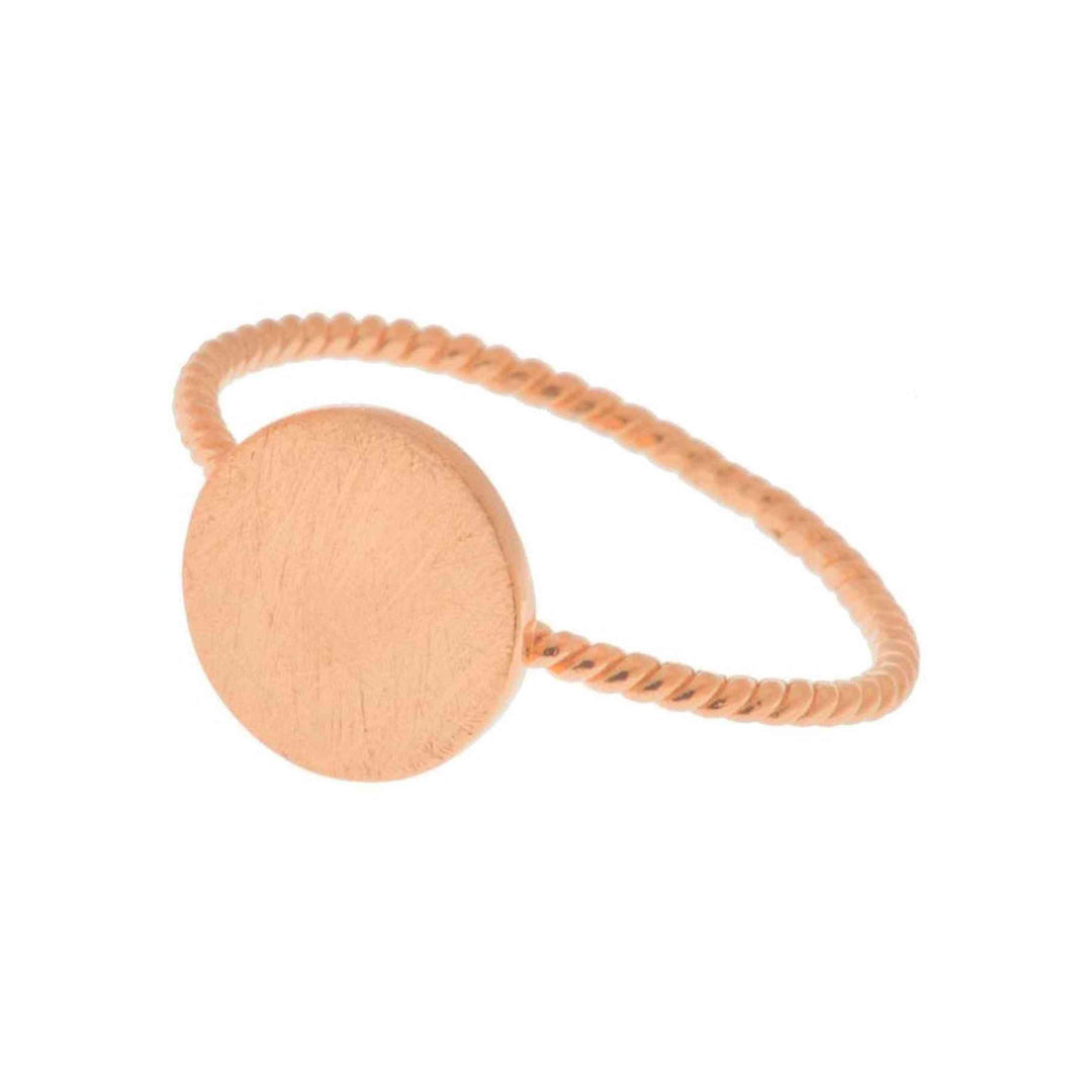 Leaf Ring Plättchen, rosé vergoldet