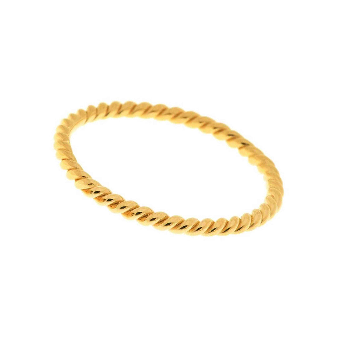 Leaf Ring Twist, vergoldet