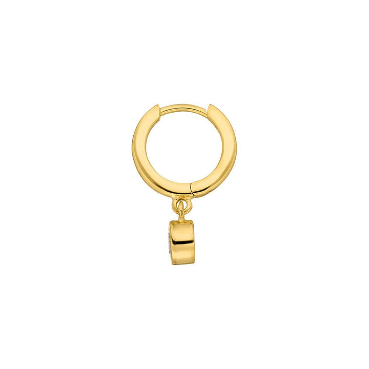 Leaf Single Creole Pure mit Zirkonia, vergoldet
