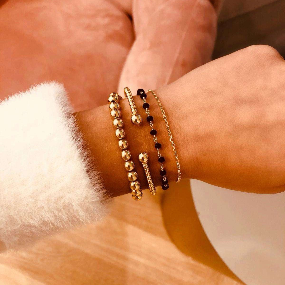 LOTT.gioielli Armreif Cannonball, vergoldet