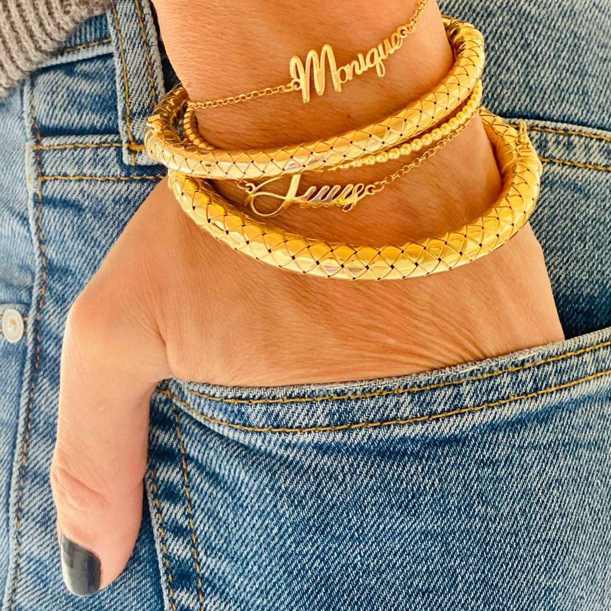 LOTT.gioielli Armreif Kobra, M, vergoldet