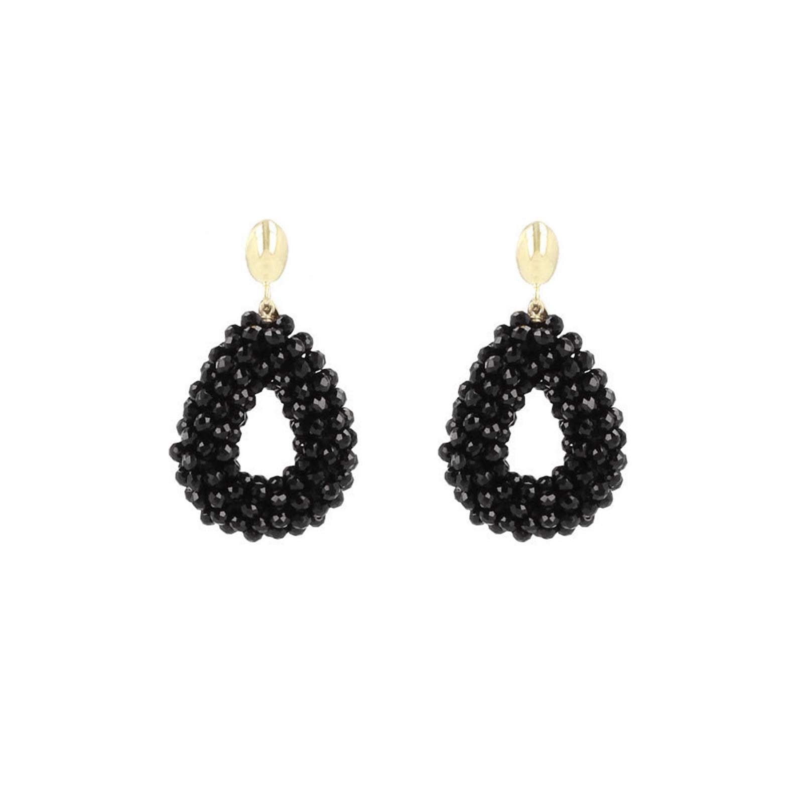 LOTT.gioielli Ohrringe Berry Drop, black, S, Stecker, vergoldet