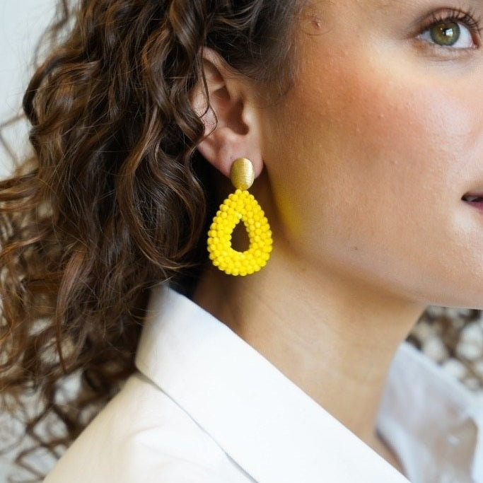 LOTT.gioielli Ohrringe Berry Drop, yellow milk, S, vergoldet