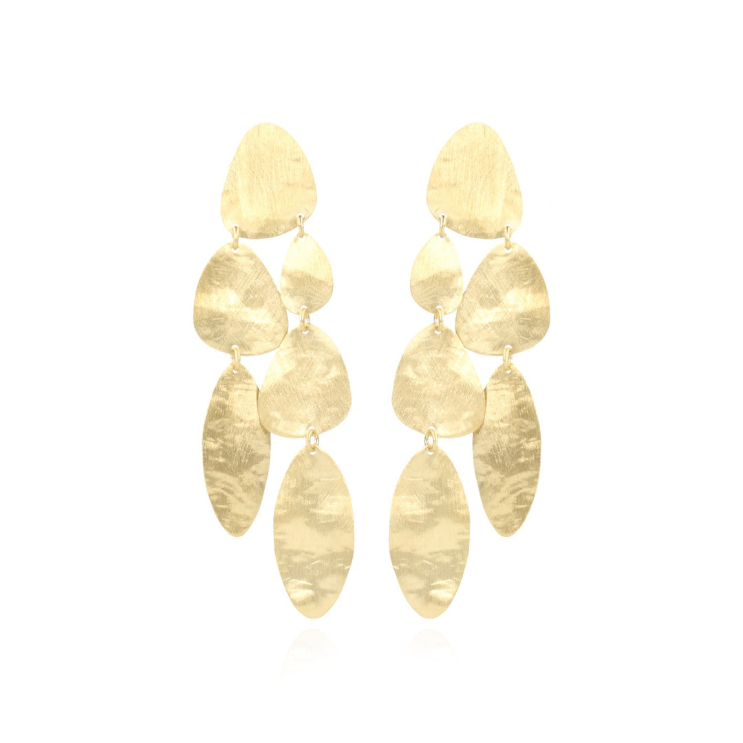 LOTT.gioielli Ohrringe Classic Stone Shape, XL, vergoldet