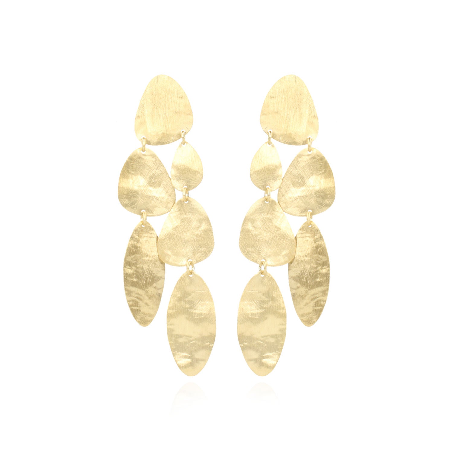 LOTT.gioielli Ohrringe Classic Stone Shape, XL, vergoldet