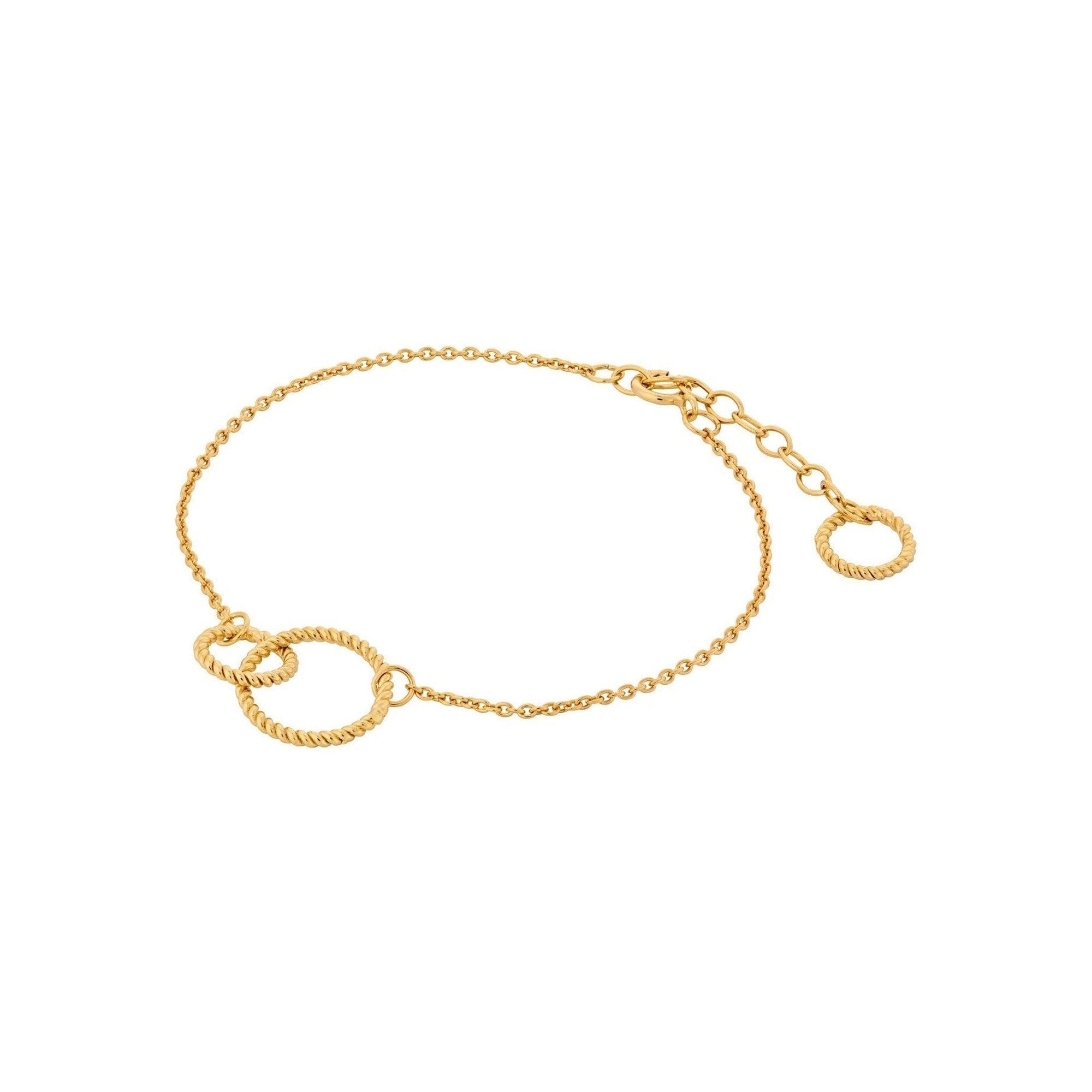 Pernille Corydon Armband Double Twisted, vergoldet