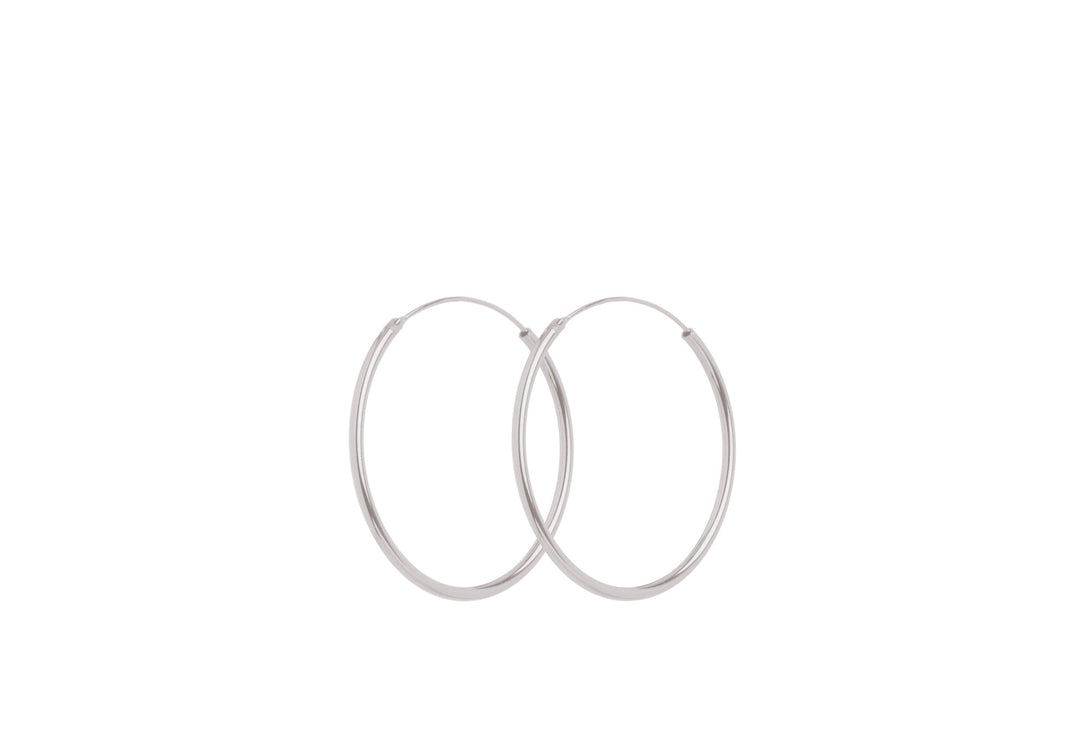 Pernille Corydon Creolen Plain Hoops, Silber