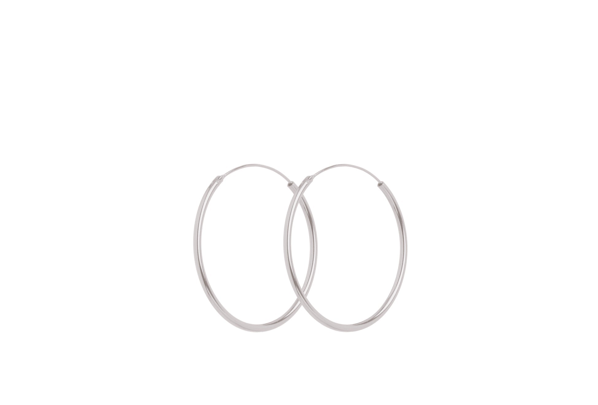 Pernille Corydon Creolen Plain Hoops, Silber