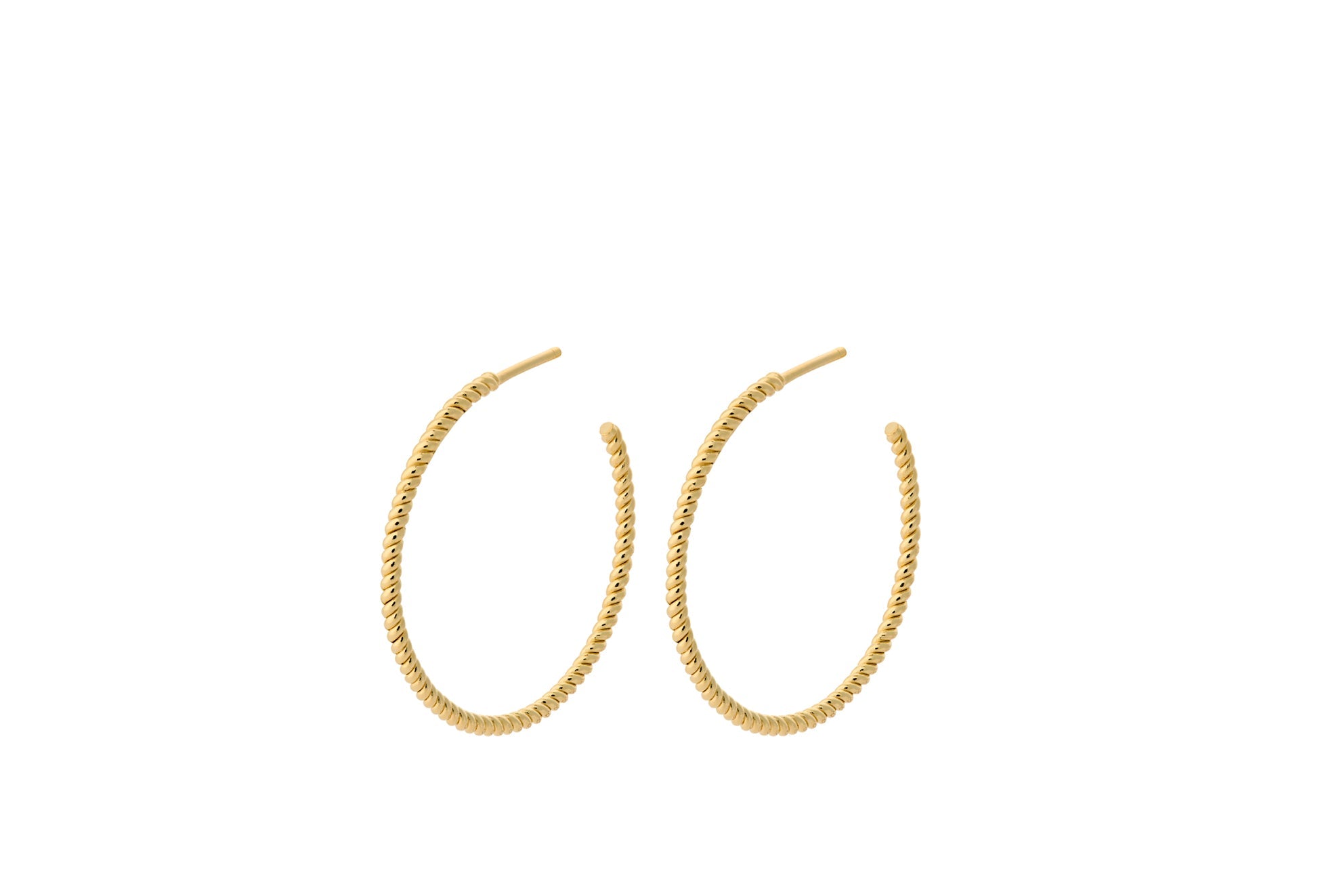 Pernille Corydon Creolen Twisted, vergoldet