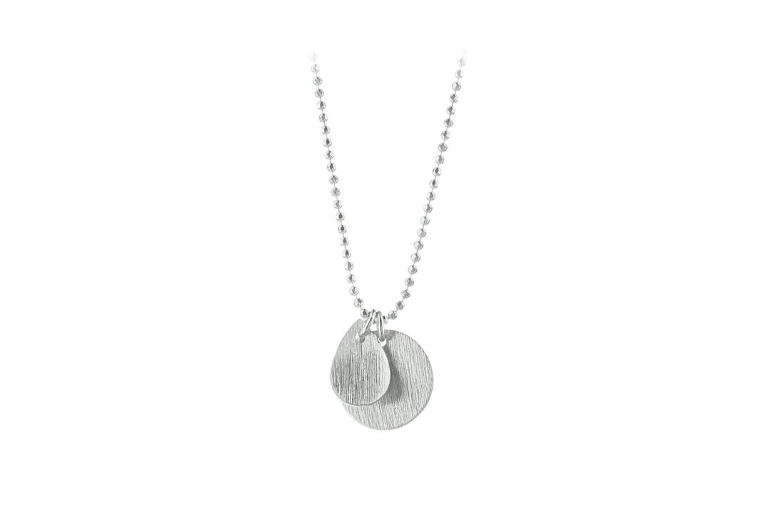 Pernille Corydon Kette Coin and Drop, Silber