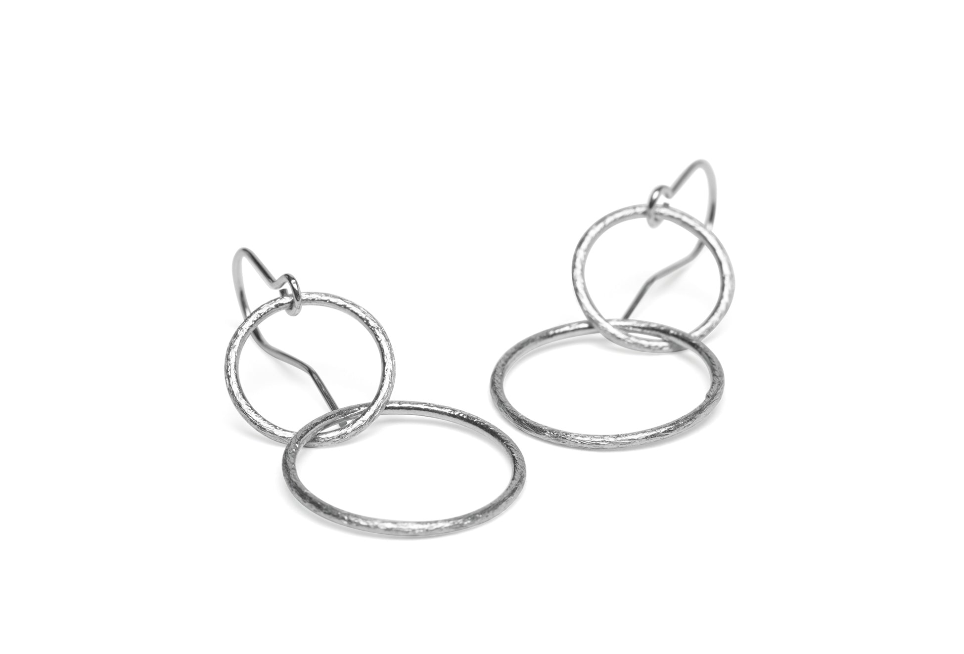 Pernille Corydon Ohrringe Double Plain, Silber