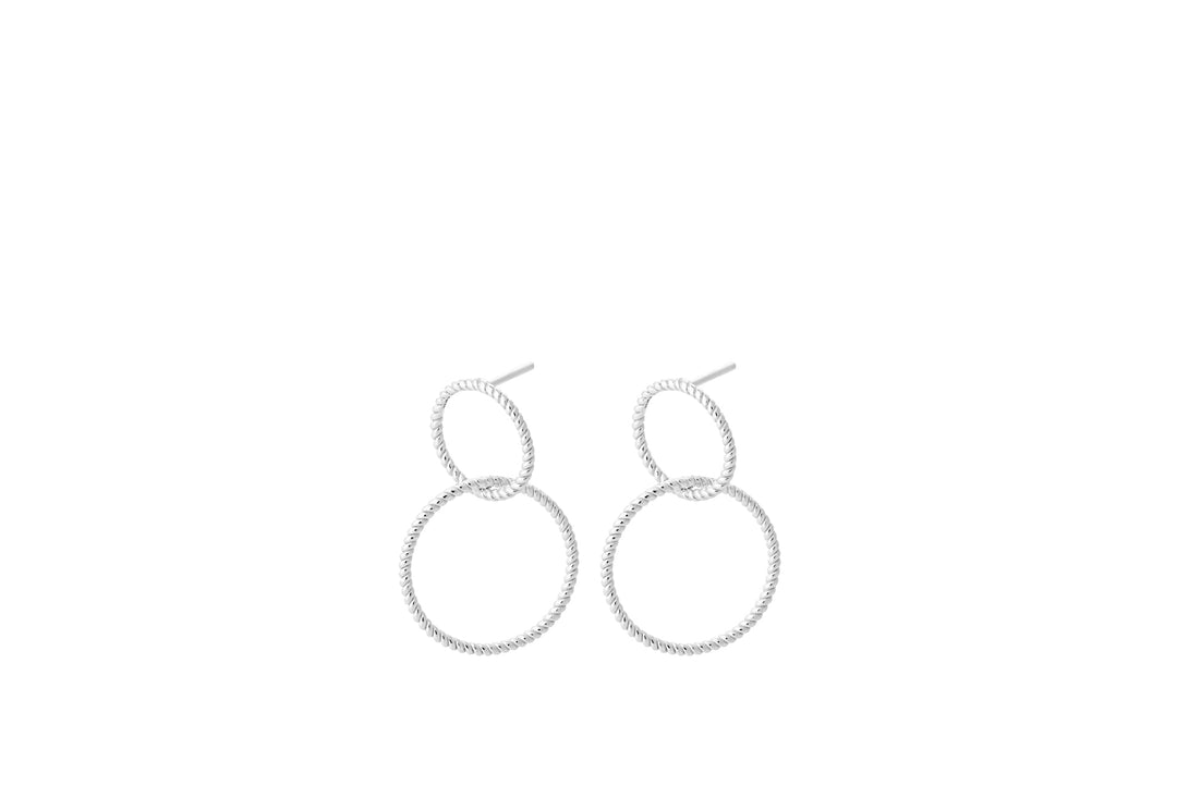 Pernille Corydon Ohrringe Double Twisted, Silber