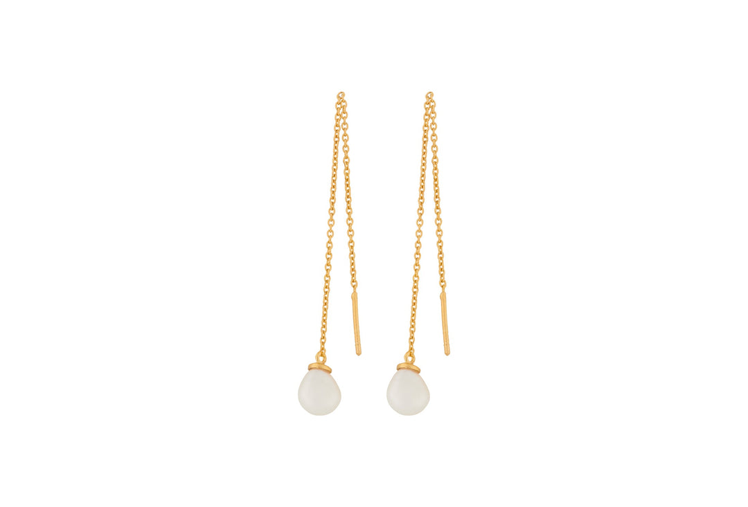 Pernille Corydon Ohrringe Lagoon Earchains, vergoldet