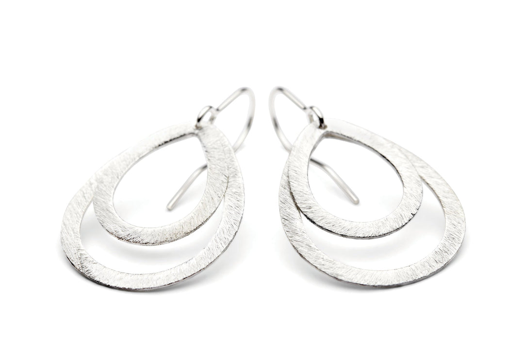 Pernille Corydon Ohrringe Small Double Drops, Silber