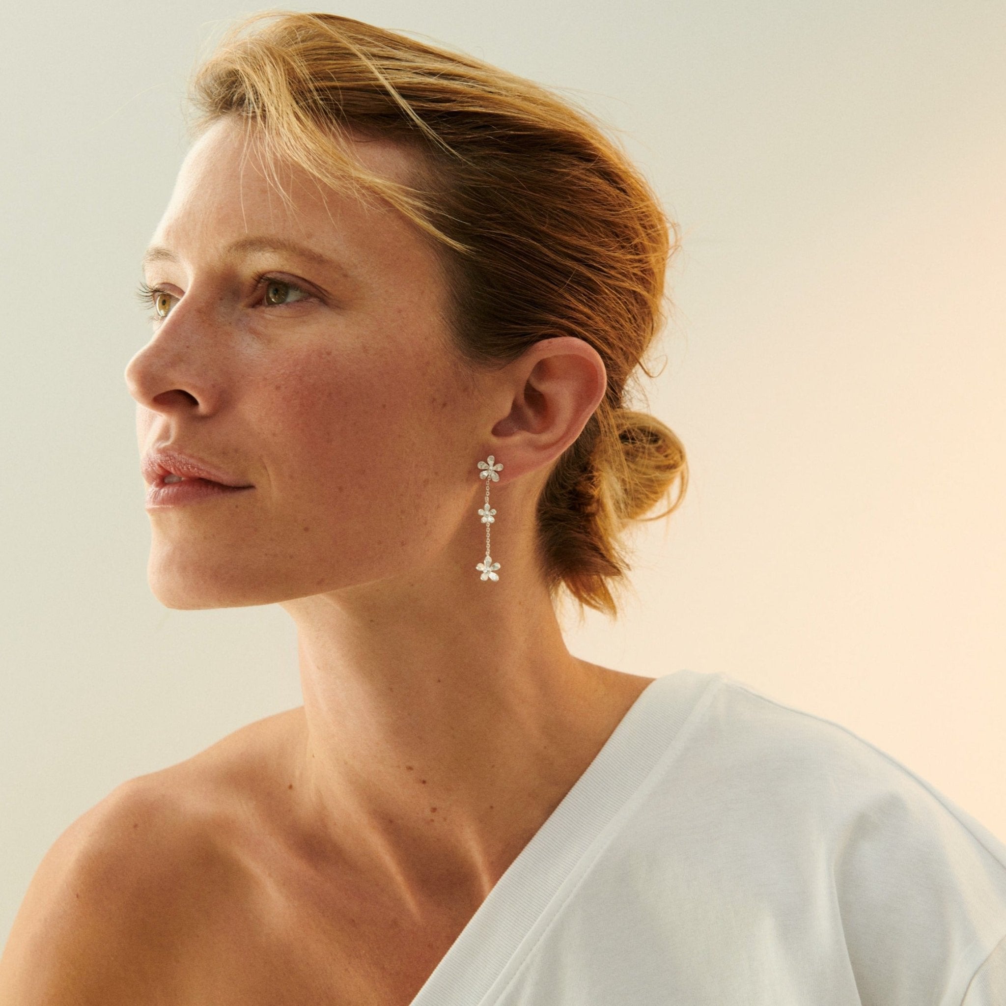 Pernille Corydon Ohrringe Wild Poppy, Silber