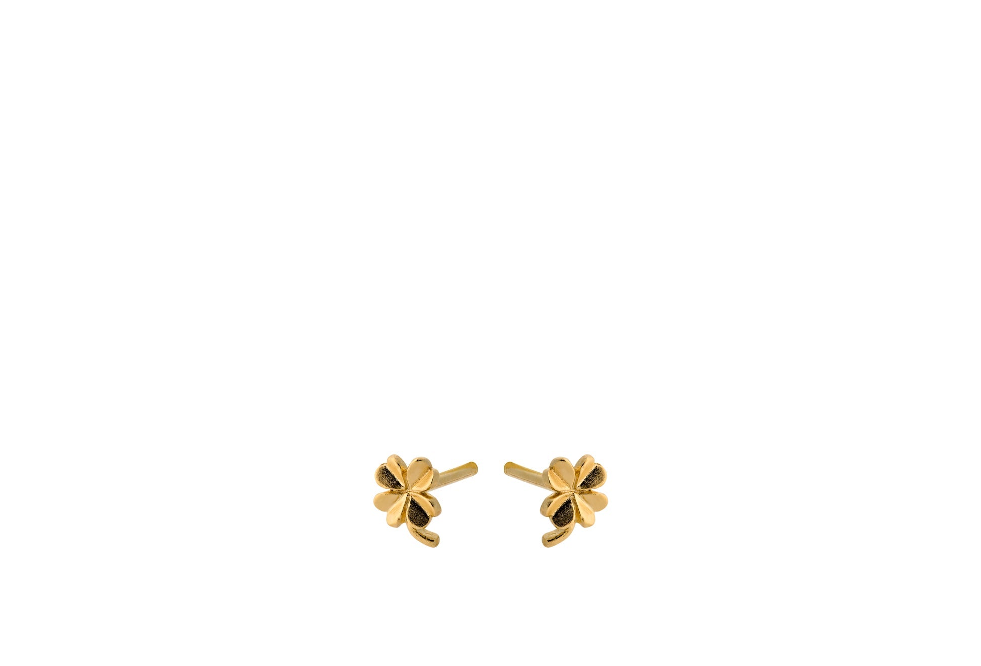 Pernille Corydon Ohrstecker Mini Clover, vergoldet