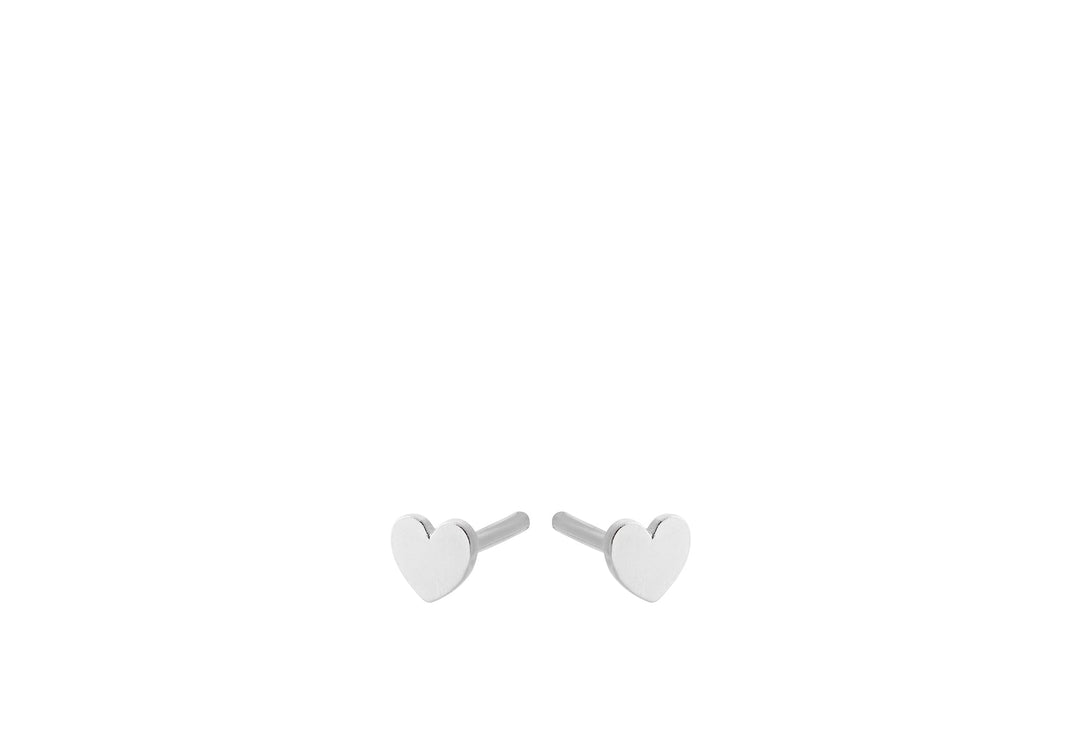 Pernille Corydon Ohrstecker Mini Heart, Silber