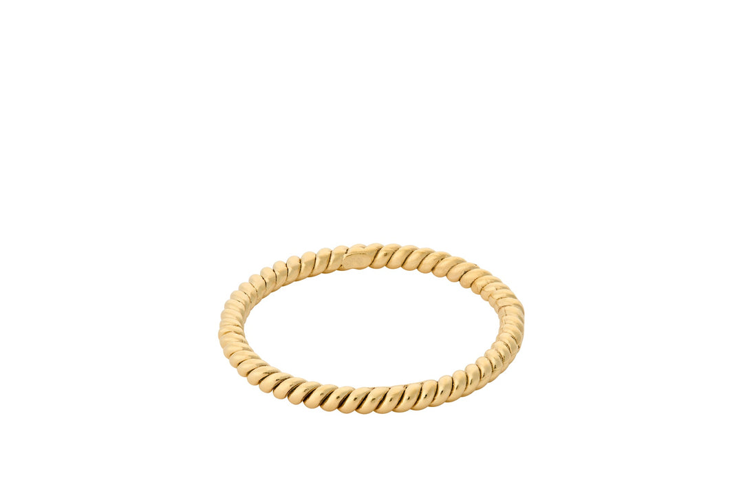 Pernille Corydon Ring Twisted, vergoldet