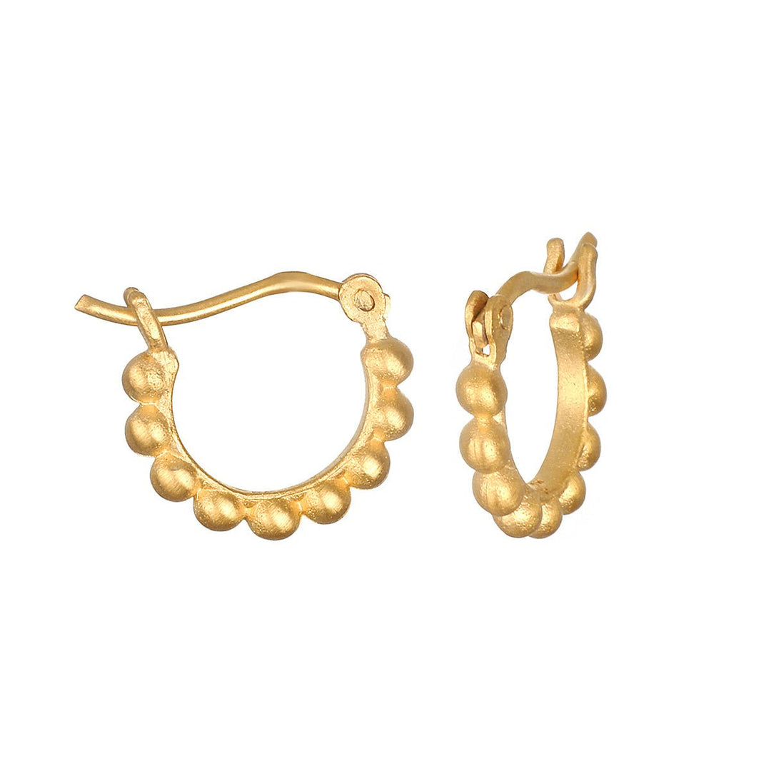 Satya Jewelry Creolen Simple Treasure Dot Hoop, vergoldet