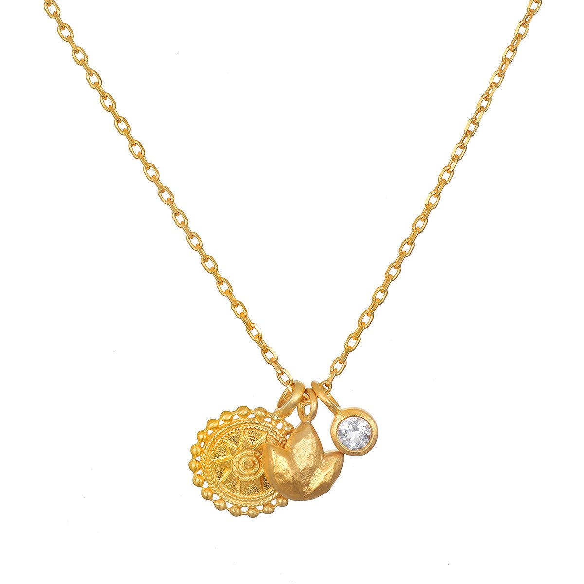 Satya Jewelry Kette Enlightened Journey Mandala Lotus Charm