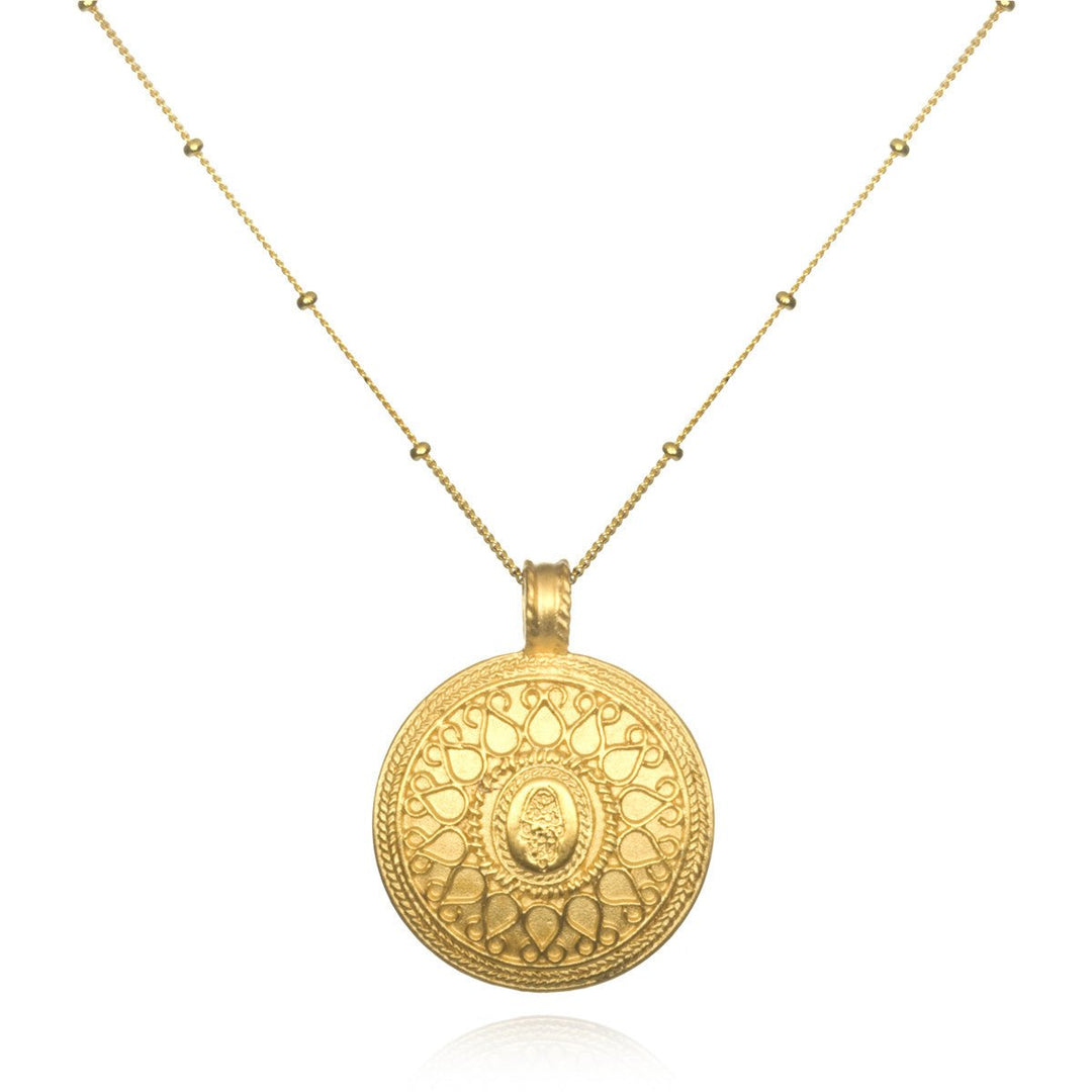 Satya Jewelry Kette In the Now Gold Hamsa, vergoldet