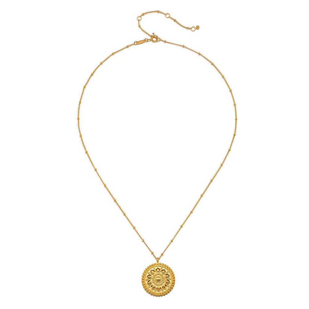 Satya Jewelry Kette Inner Light Mandala, vergoldet