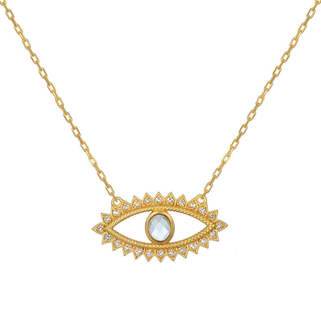 Satya Jewelry Kette Keeper of Positivity Eye, vergoldet