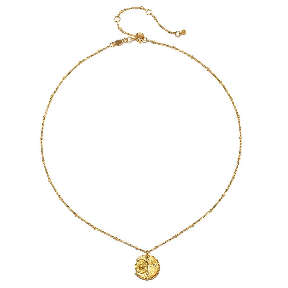 Satya Jewelry Kette Sacred Realm Spinning Pendant Celestial, vergoldet